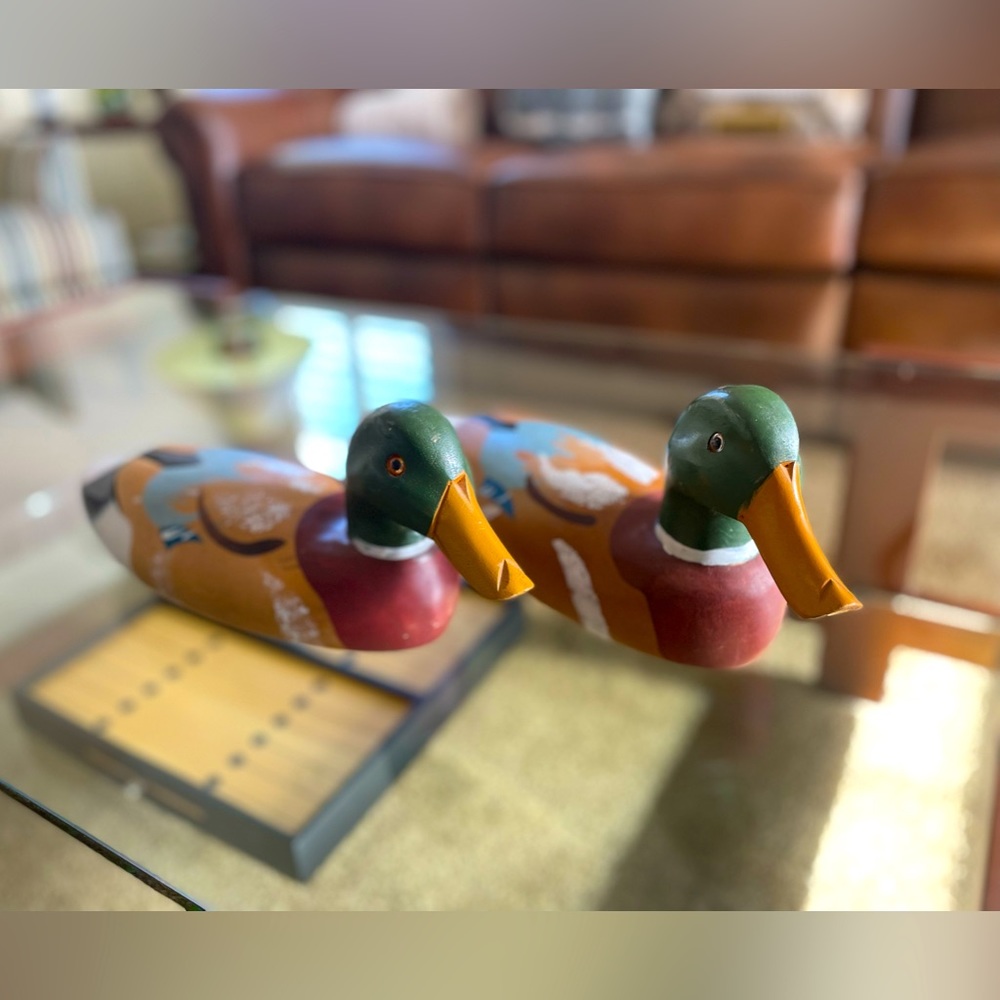 2/$50 Wood Duck Decoy Duck Dynasty Hunting Decor Cabin Fishing Outdoors Camo
